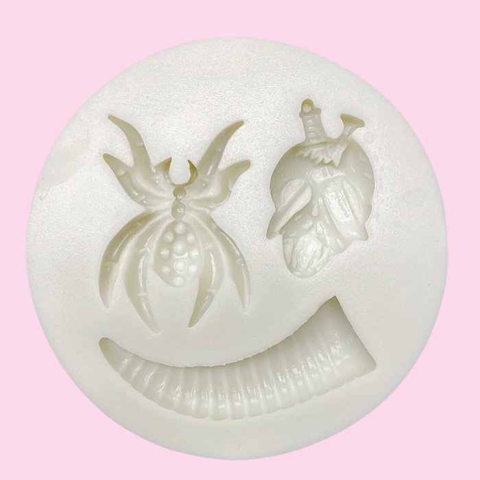 Spider Skull and Horn Mold