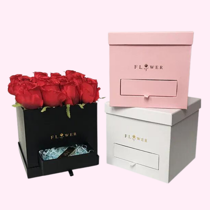Square Flower Box with Drawer