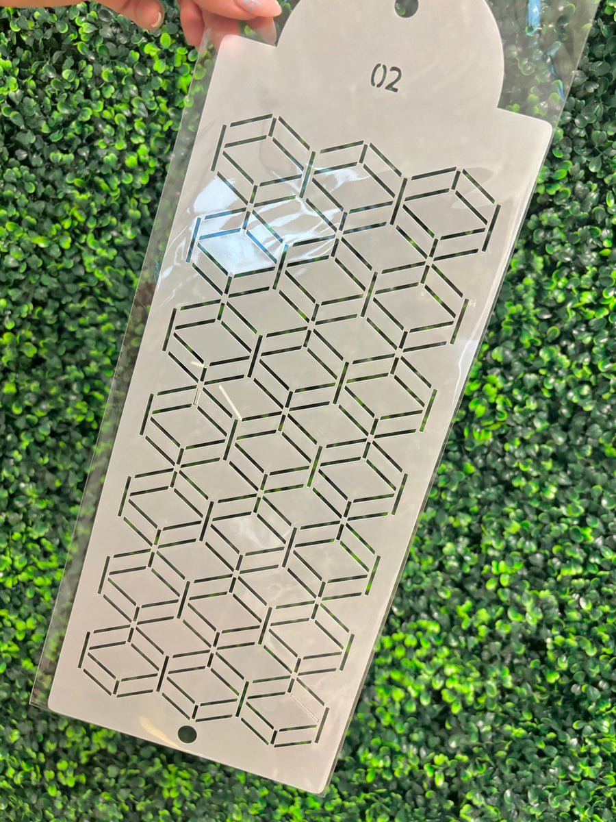 Geo Cake Stencil Crafty Cake Shop