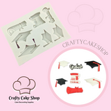 Grad Cap and Diploma Mold