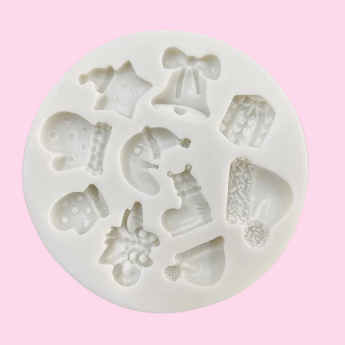 Christmas Mittens, Star, Moon and Santa Hat silicone mold – Crafty Cake Shop