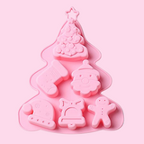 Large Christmas Tree Variety Silicone Mold