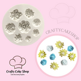 8 Assorted Rose Silicone Mold