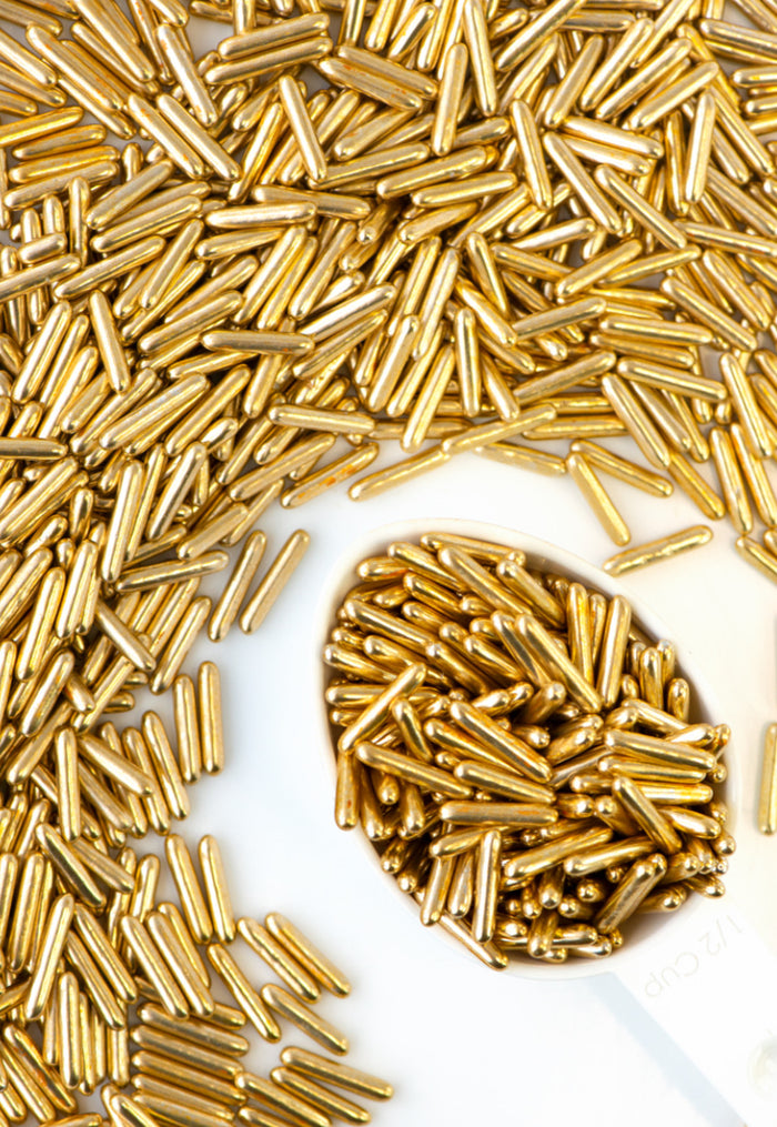 Gold Metallic Rods - Luxe Sprinkles