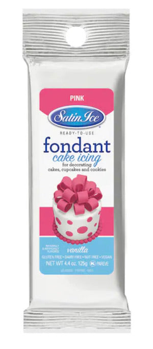 Satin ice 4.4oz pink fondant