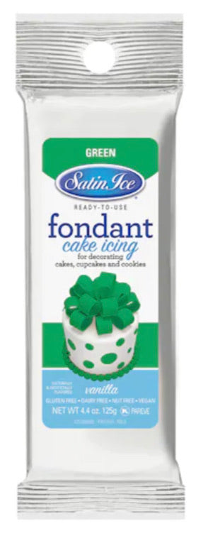 Satin ice 4.4oz green fondant