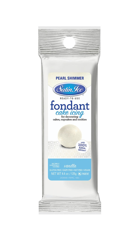 Satin ice 4.4oz pearl shimmer fondant