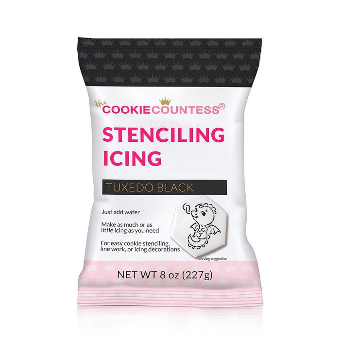 Stenciling Royal Icing Mix, Tuxedo Black