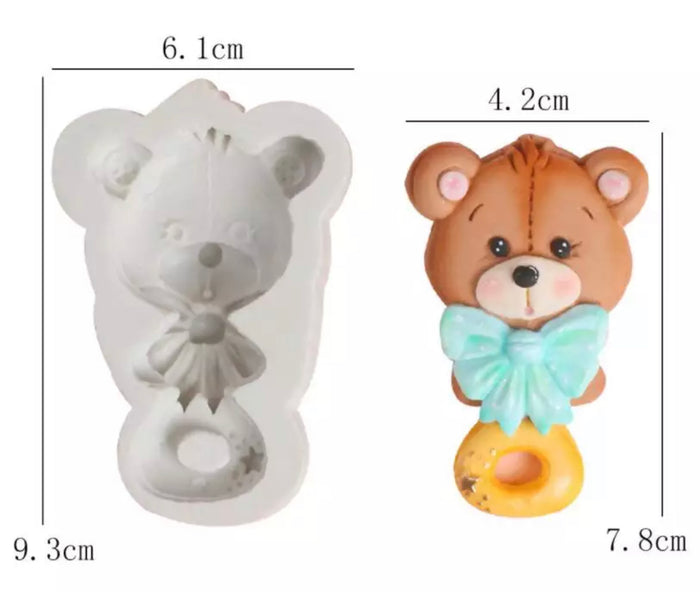 Teddy Bear Rattle Mold