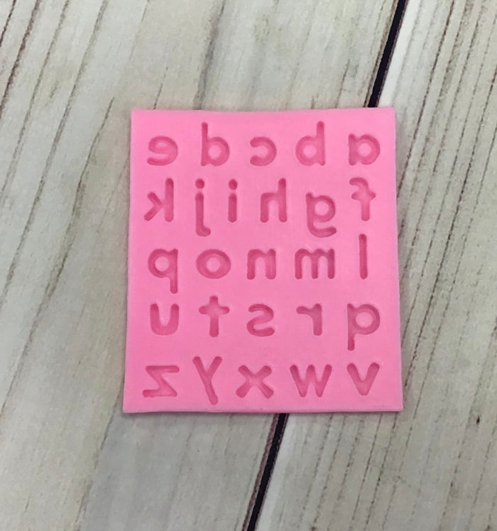 Lower Case Alphabet Silicone Mold