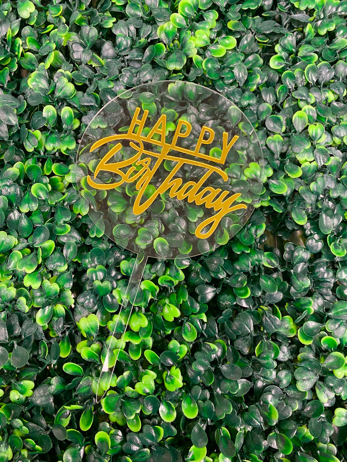Happy Birthday Acrylic Topper