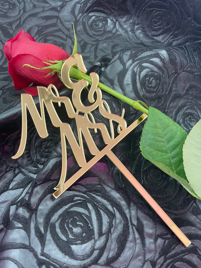Mr and Mrs Wedding cake topper