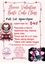 2/1 -- Horror Valentine Bento Cake Class