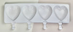 4 Large Hearts Cakesicle Mold