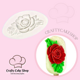 Single Rose Mold with leaves