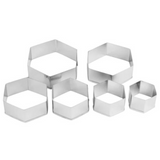 Ateco 5251 6-Piece Stainless Steel Hexagon Cutter Set