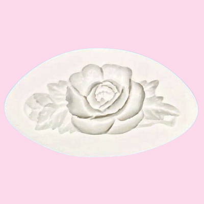 Single Rose Mold w/ Leaves