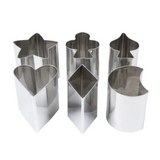 Ateco 1428 6-Piece 3" Tall Stainless Steel Fancy Shaped Cutter Set