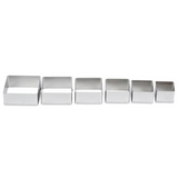 Ateco 5253 6-Piece Stainless Steel Plain Square Cutter Set