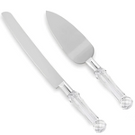 Stainless Steel Crystal Handle 2pc Knife Set