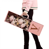 Briefcase luxury acrylic flower box