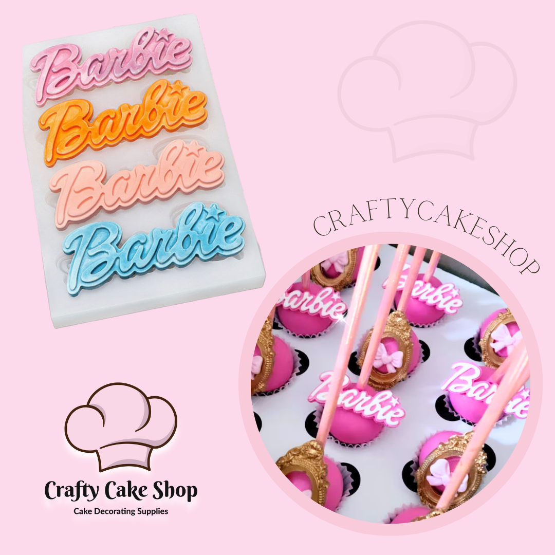 Barbie name Silicone Mold – Crafty Cake Shop