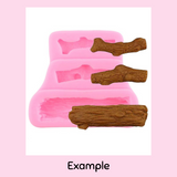 3 Size Wood Logs Silicone Mold