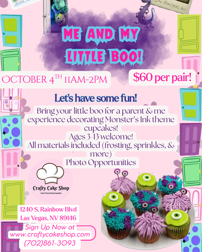 10/4 - Monster’s Ink Kid Cupcake Classs