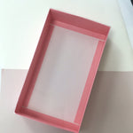 9"x5" Pink Box w/Clear Sleeve