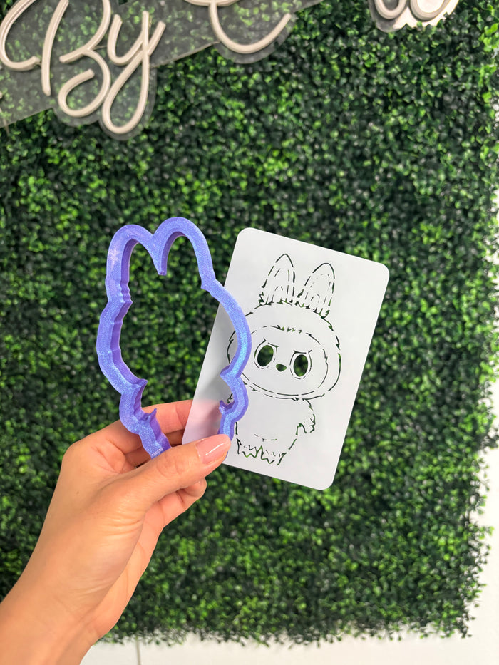 Labubu Cookie Cutter and Stencil 4.5”