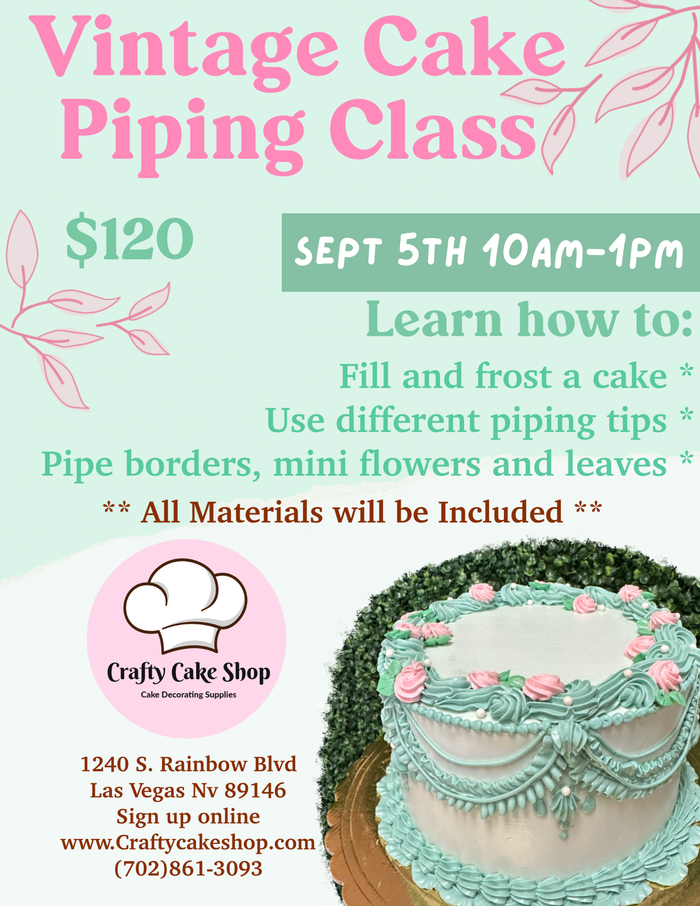 9/5 -- Vintage Cake Piping Class