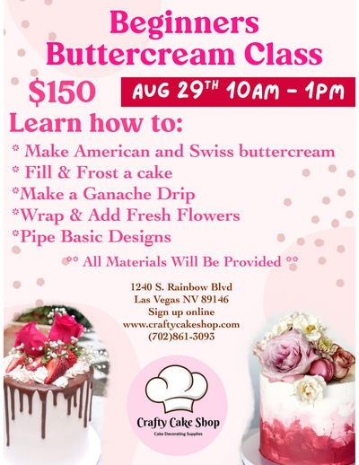 8/29 -- Beginners Buttercream Class
