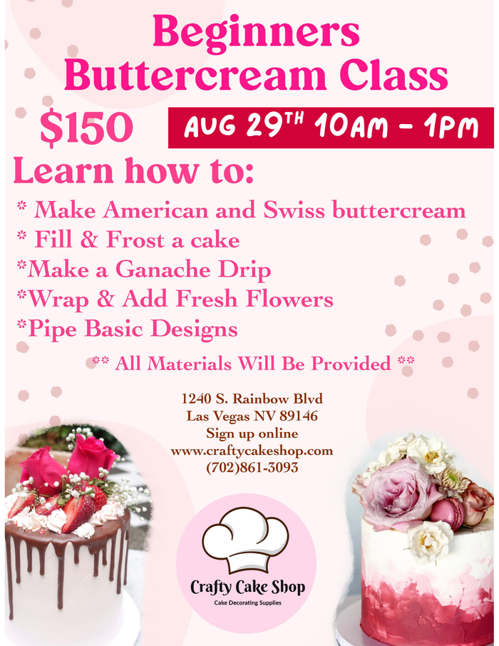 8/29 -- Beginners Buttercream Class