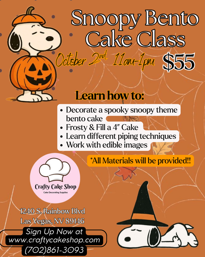 10/2- Snoopy Bento Cake Class