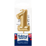 1 Candle Numeral - Gold