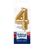 4 Candle Numerals - Gold