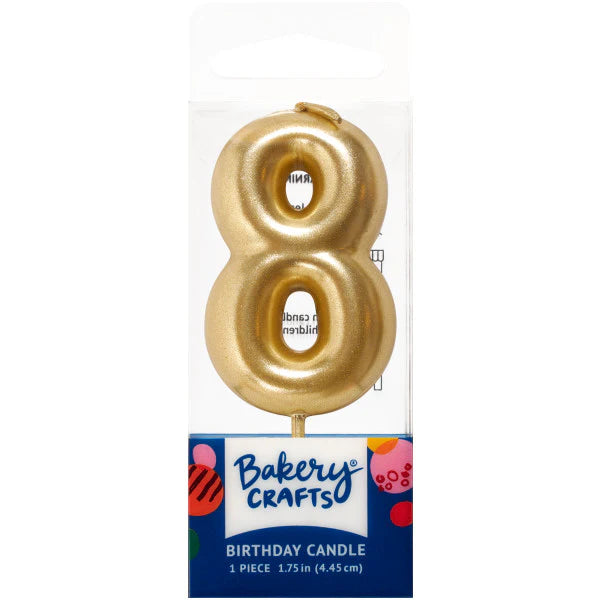 8 Candle Numerals - Gold