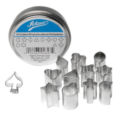 Ateco 4847 12-Piece Tin 3/4" Aspic Cutter Set