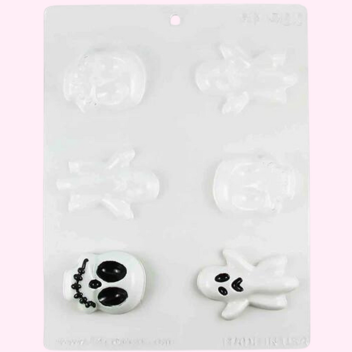 Skull and ghost chocolate mold