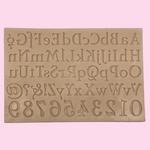 Upper and lowercase letters and number silicone mold