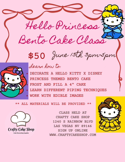 6/13 -- Hello Princess Bento Cake Class