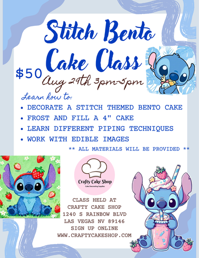 8/29 -- Stitch Bento Cake Class