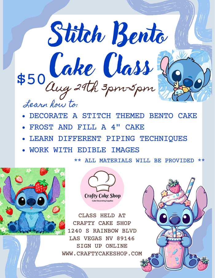 8/29 -- Stitch Bento Cake Class