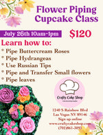 7/26 -- Flower Cupcake Piping Class
