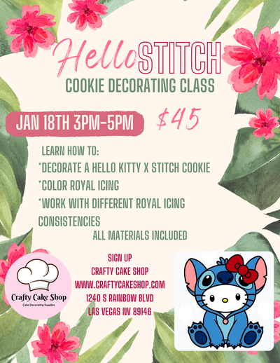 1/18 -- Hello Kitty x Stitch Cookie Class