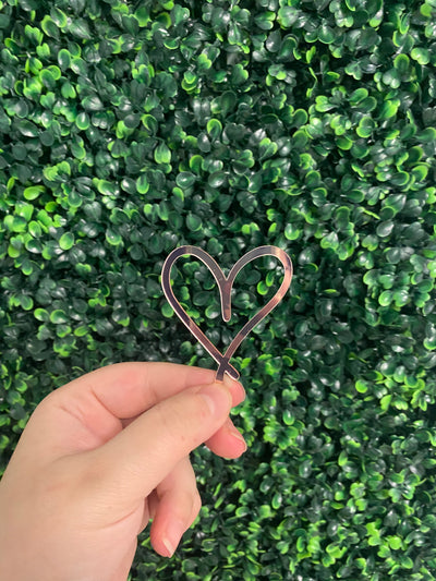 Metallic Heart Charm