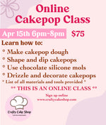 4/15 -- Online Cakepop Class