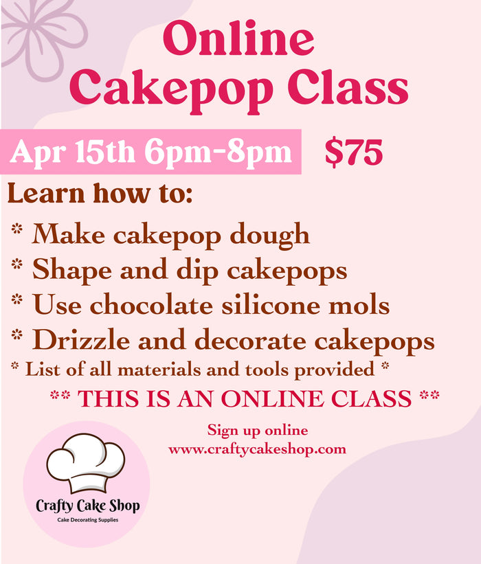 4/15 -- Online Cakepop Class