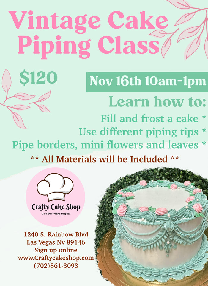 11/16 -- Vintage Cake Piping Class