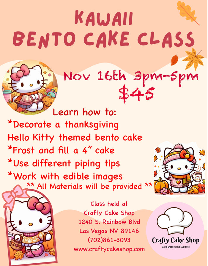 11/16 -- Hello Kitty Bento Cake Class